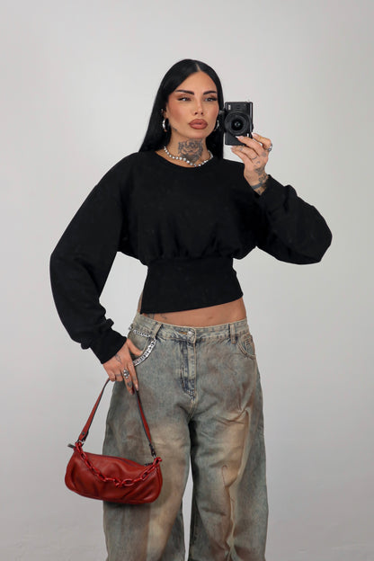 Felpa Punto Vita - Nero