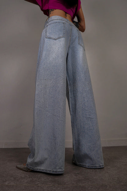 Jeans wide leg Brillo - Denim