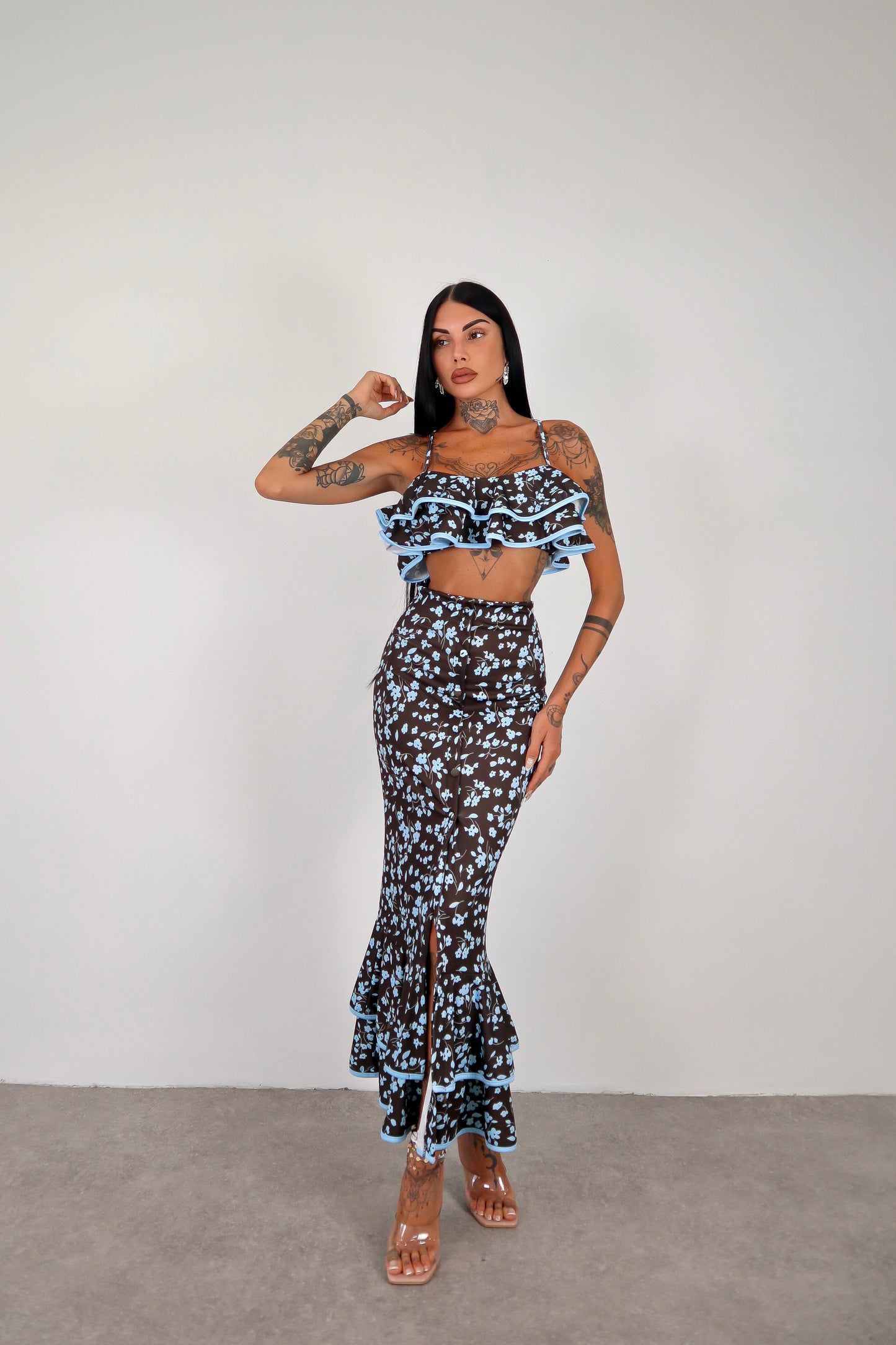Completo Florida - Marrone/Celeste