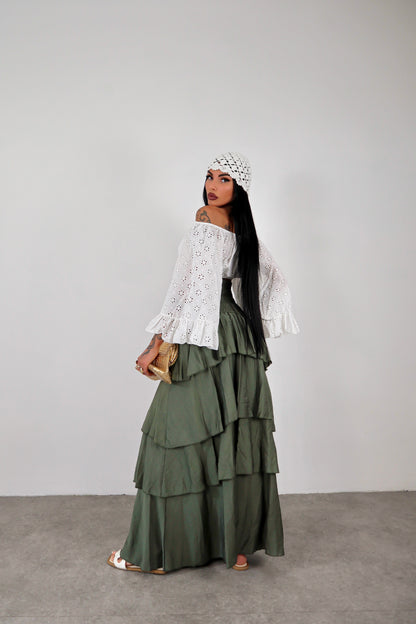 Abito / Gonna Nour - Verde militare