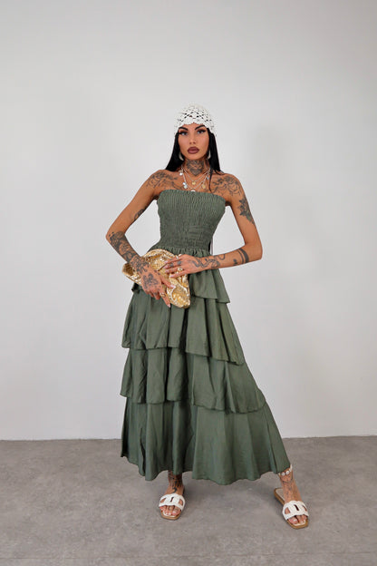 Abito / Gonna Nour - Verde militare