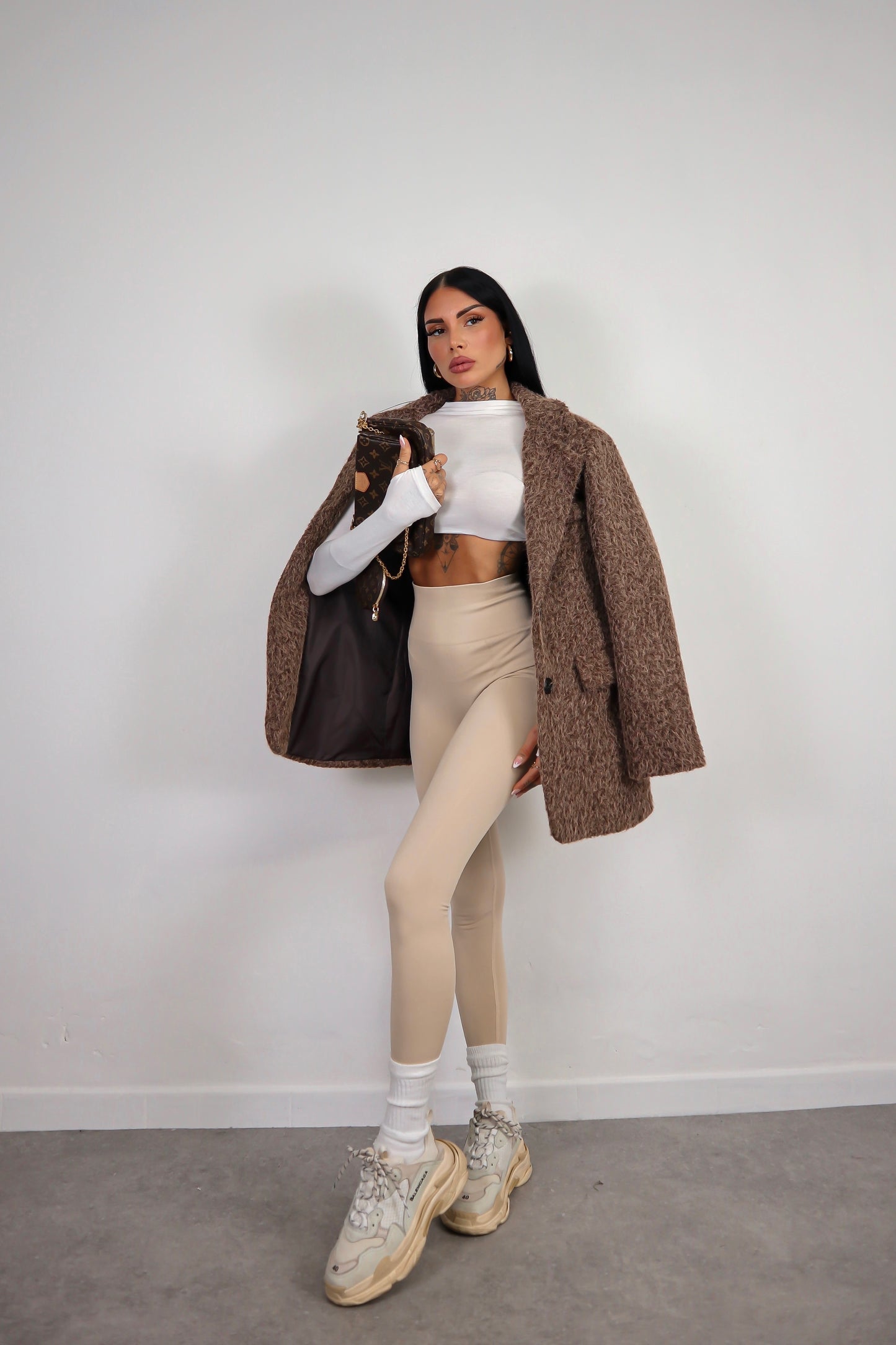 Blazer Oversize Teddy - Marrone