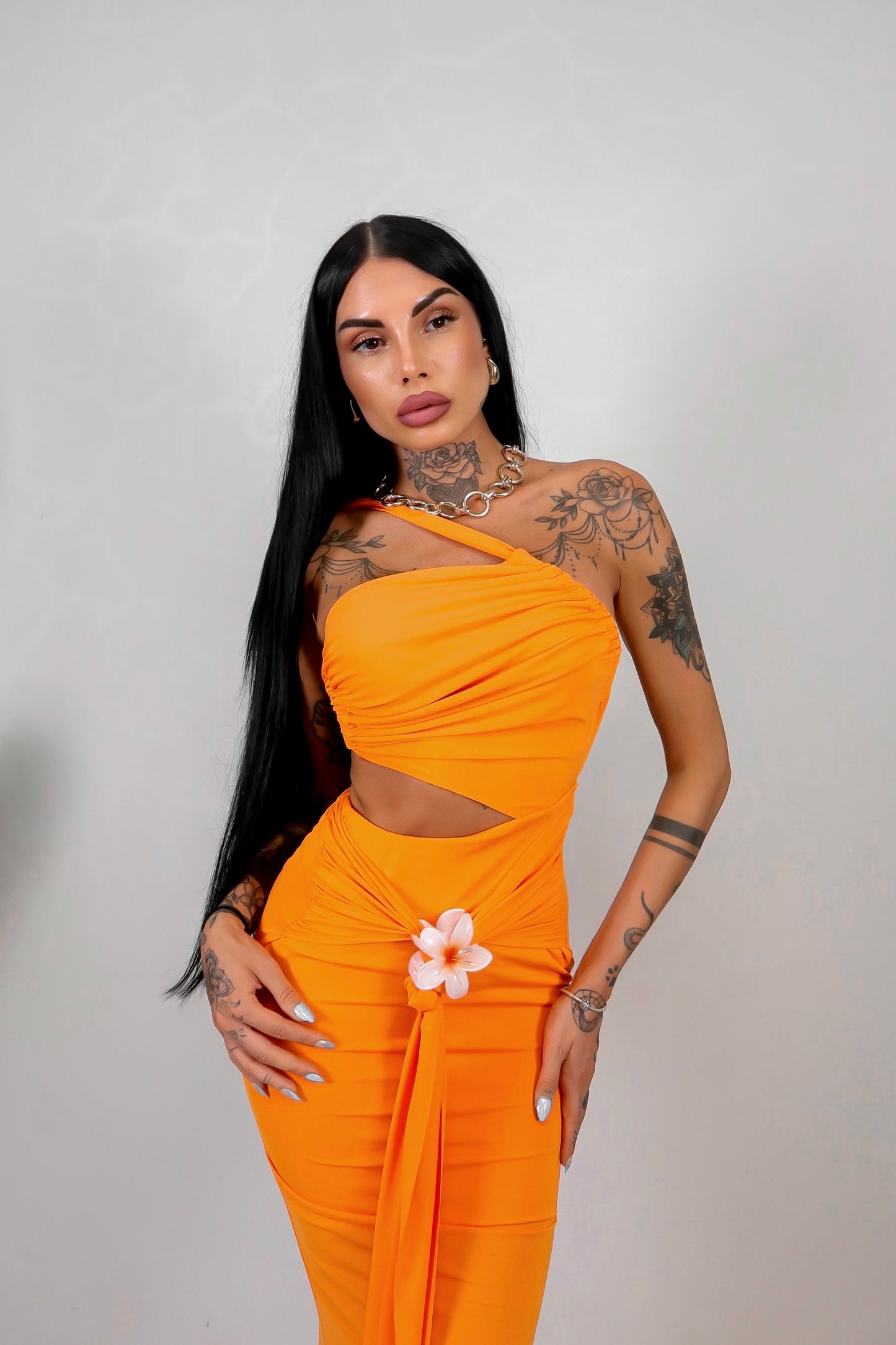 Abito Florida - Arancione