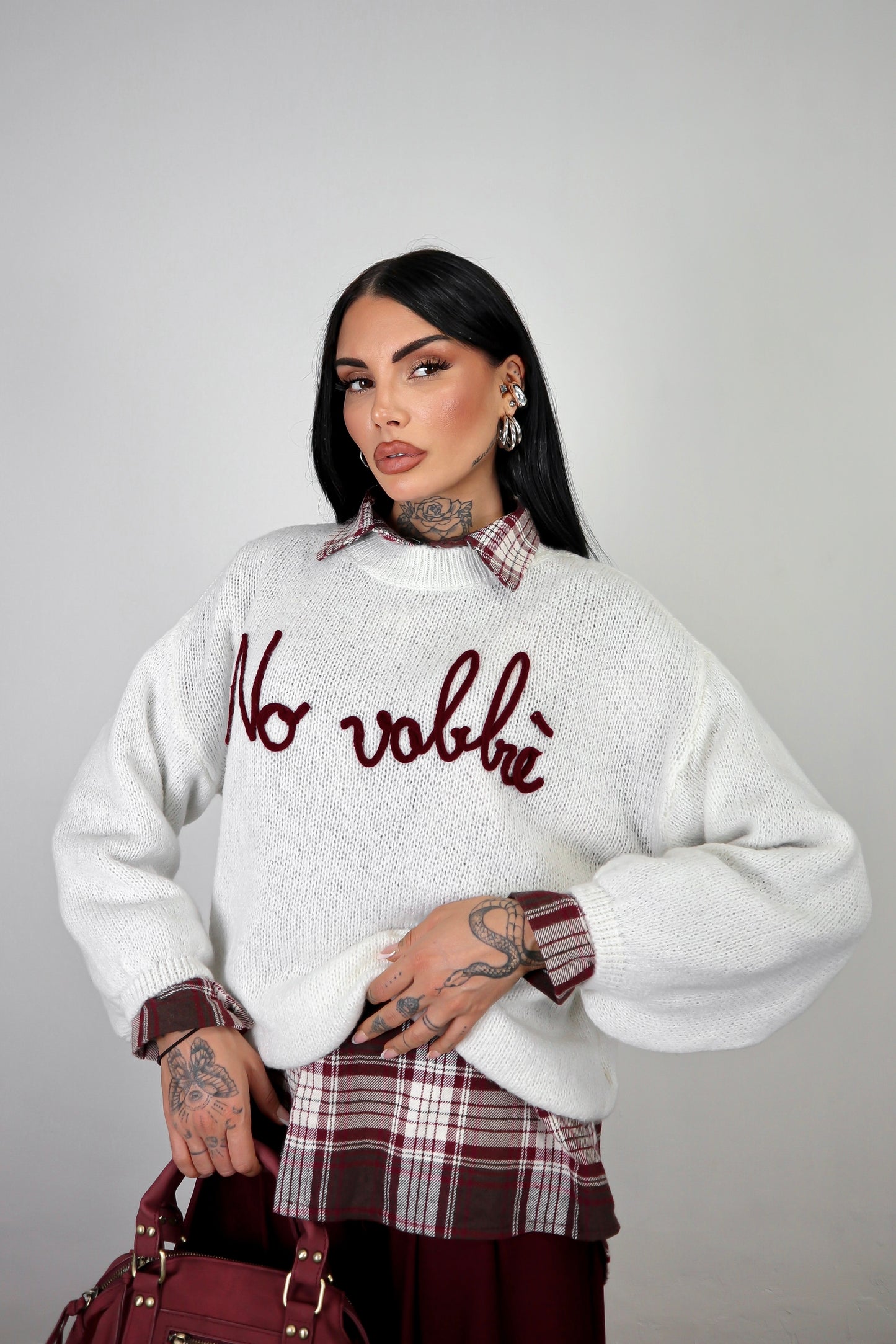 Maglione “No vabbè” - Bianco