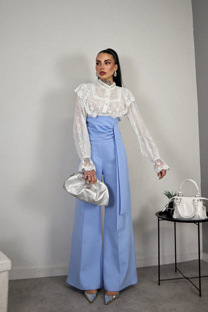 Pantalone Palazzo Jasmine - Azzurro