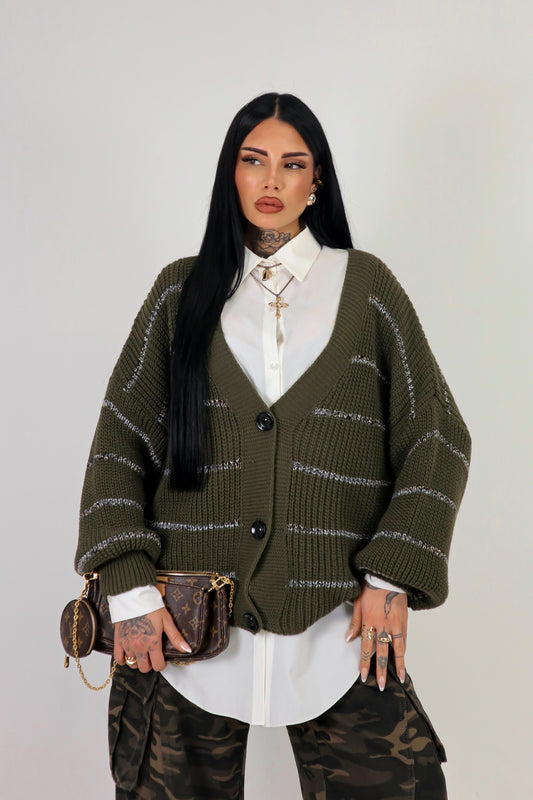 Cardigan over Brenda - Verde Militare