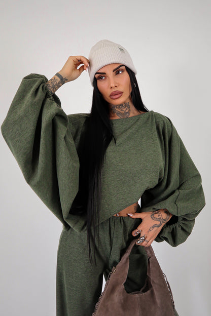 Completo in maglia Isadora - Verde militare
