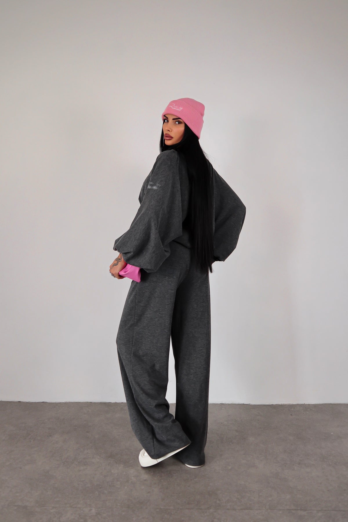 Completo in maglia Isadora - Grigio Piombo