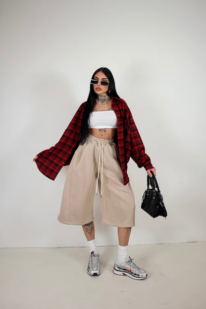 Bermuda Tuta Baggy - Beige