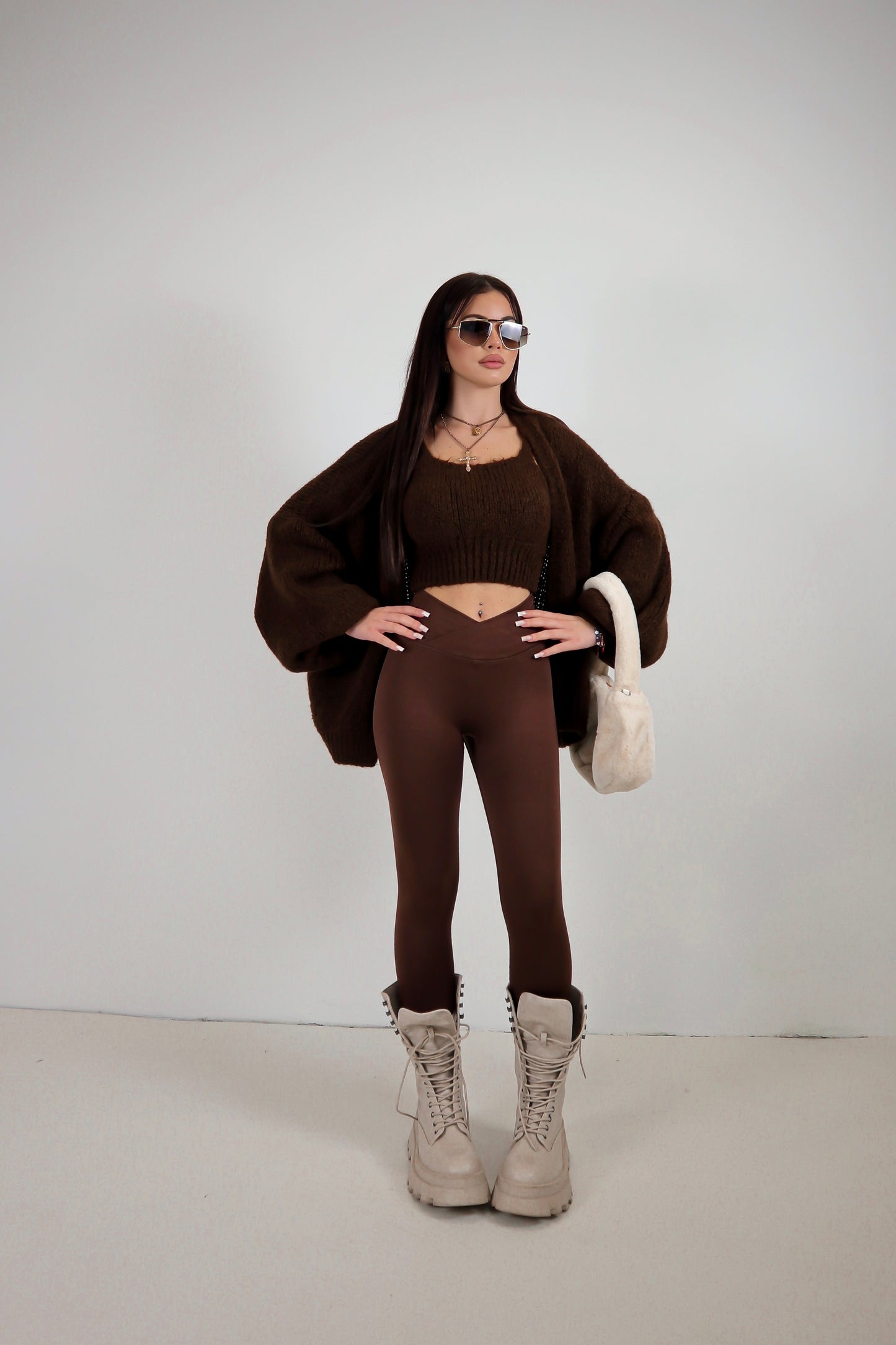 Set Cardigan Judy - Marrone