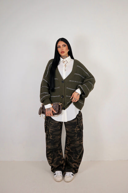 Cardigan over Brenda - Verde Militare