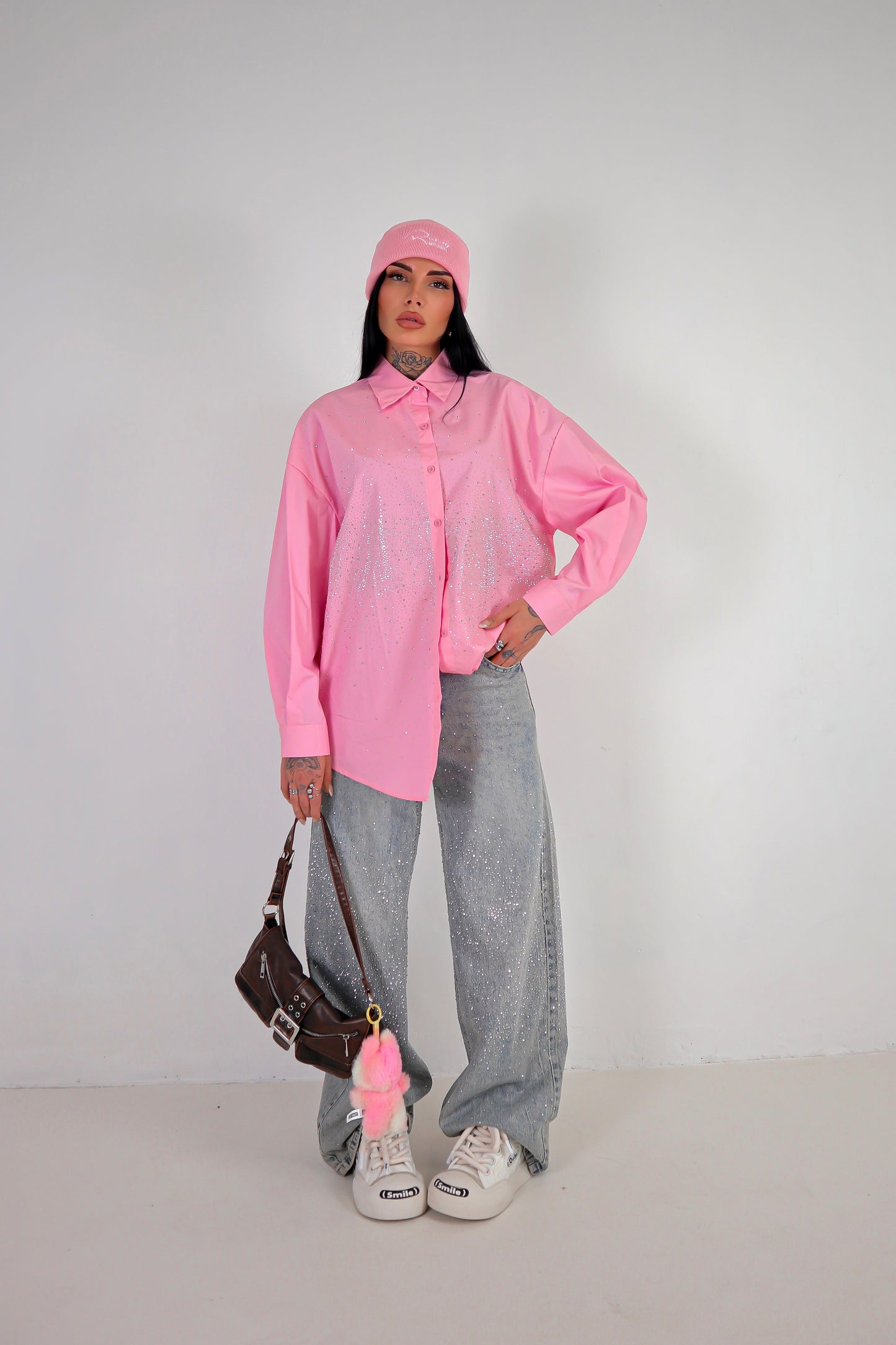 Camicia Strass - Rosa