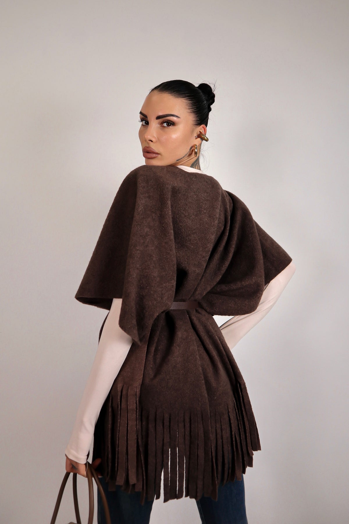 Poncho Indian - Marrone