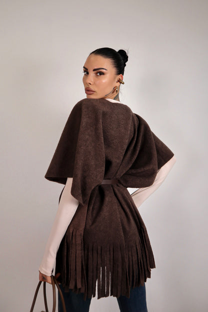 Poncho Indian - Marrone
