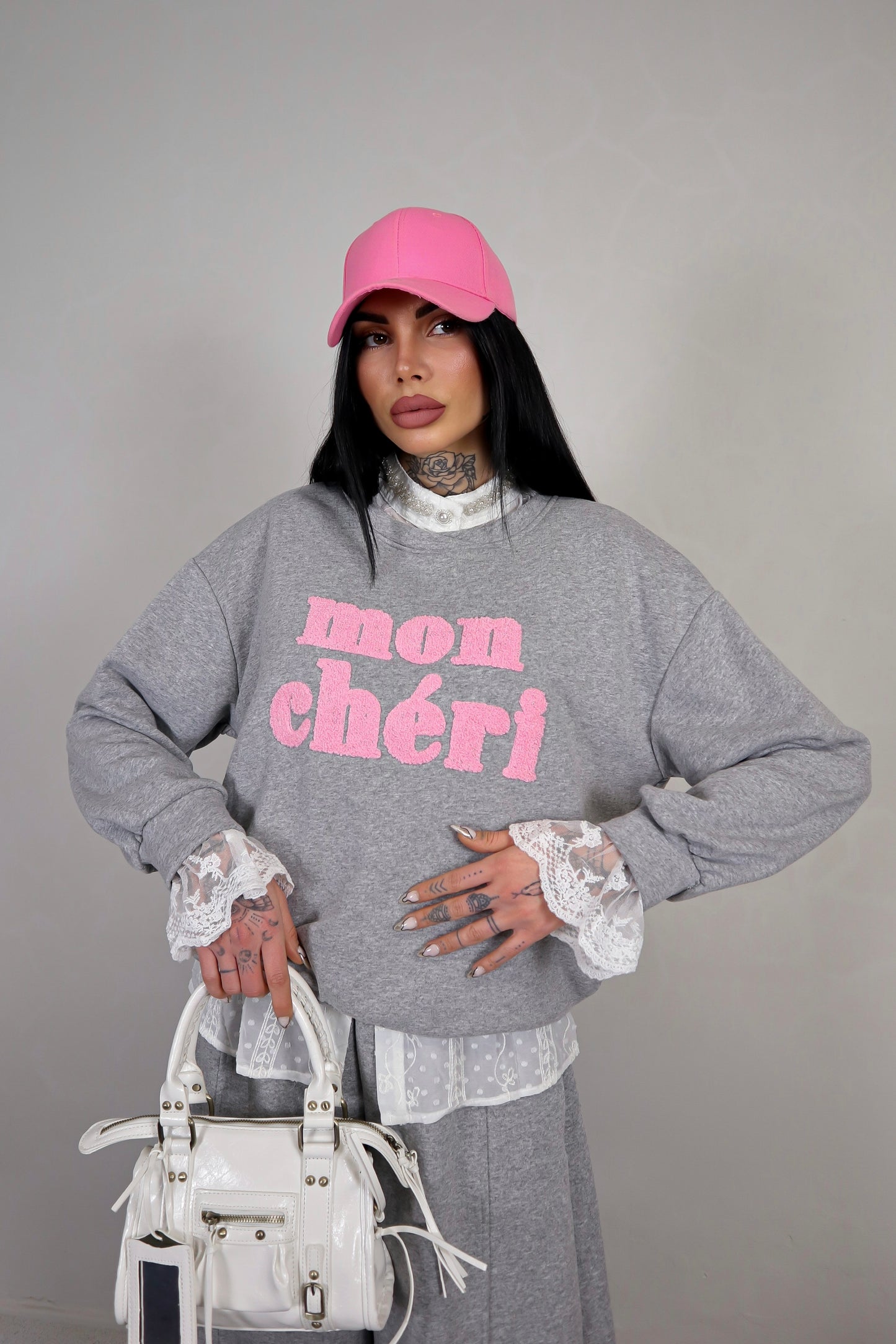 Felpa Mon Cheri - Grigio mi