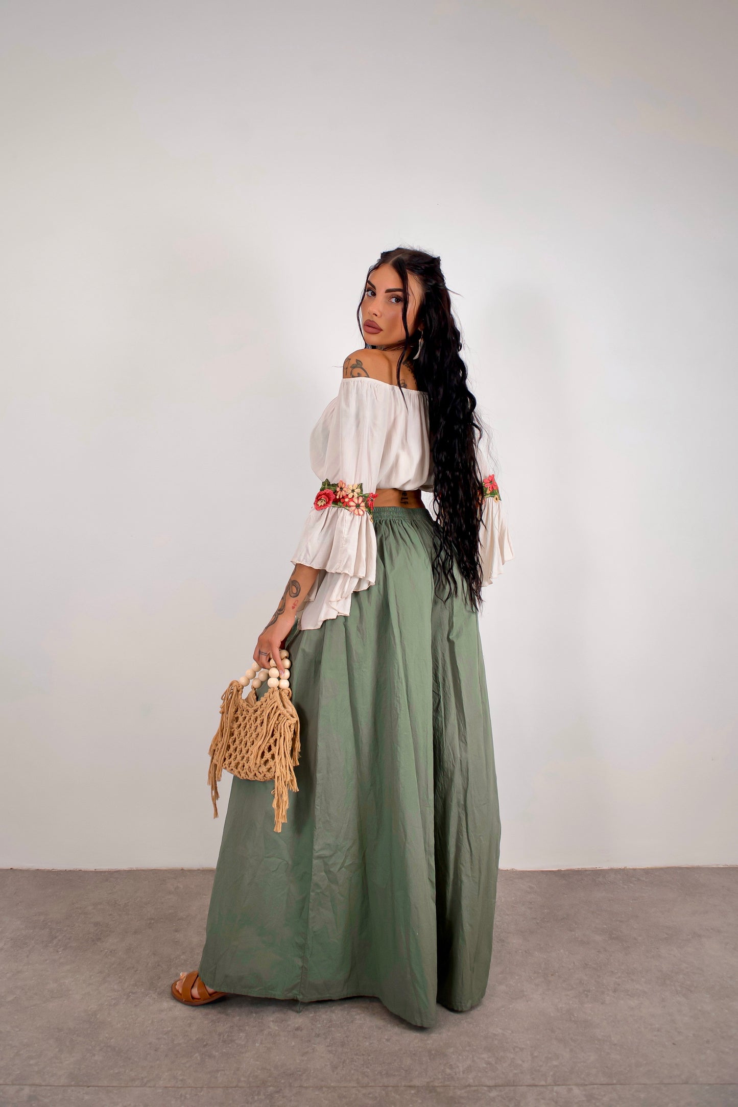 Pantalone Aitana - Verde salvia