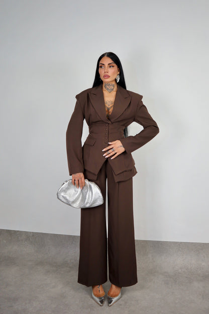 Tailleur Corsetto - Marrone
