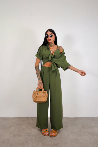 Completo tris Amanda - Verde militare