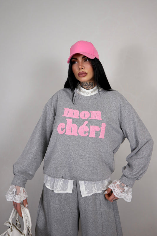 Felpa Mon Cheri - Grigio mi