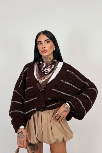 Cardigan over Brenda - Marrone