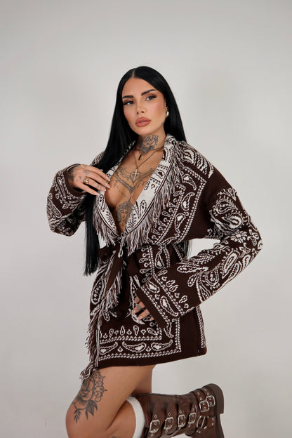 Cardigan Perù - Marrone