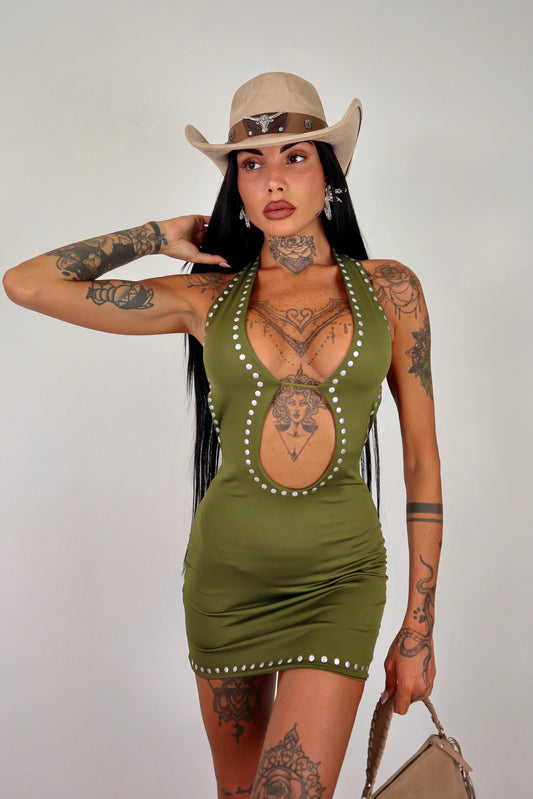 Abito Megan - Verde militare