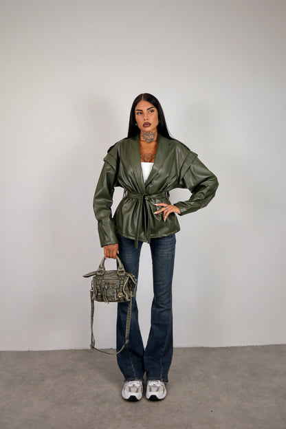 Giacca Ecopelle Mirabel - Verde militare