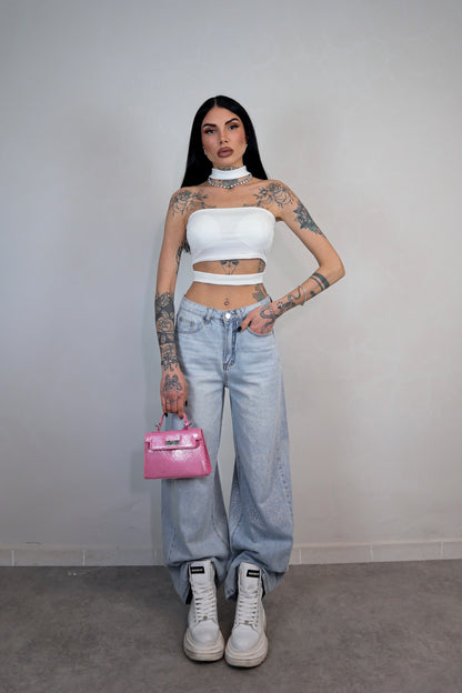 Crop Top Aisha - Bianco