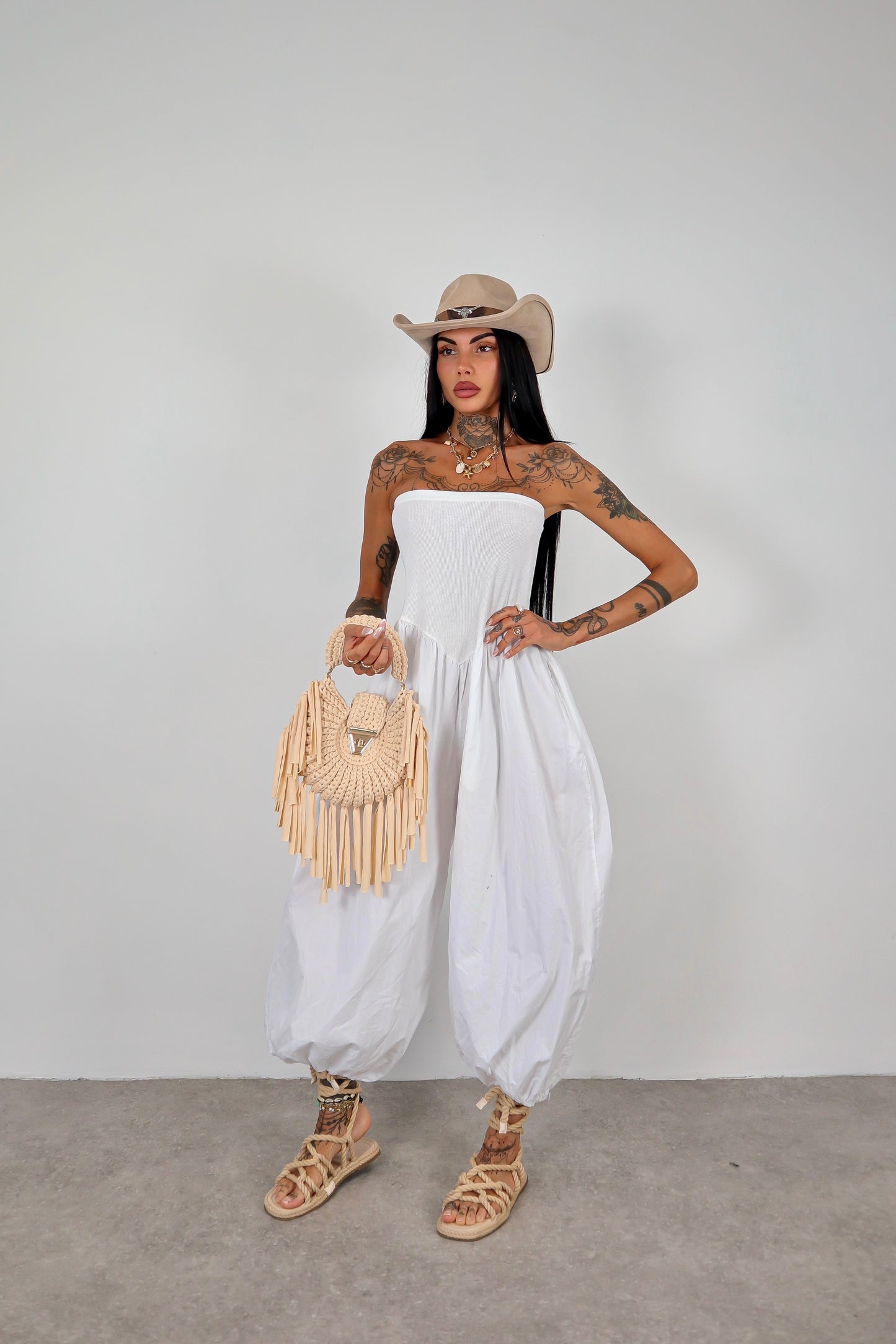 Tuta intera / pantalone Abibi - Bianco