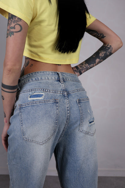 Jeans Ripped Strass