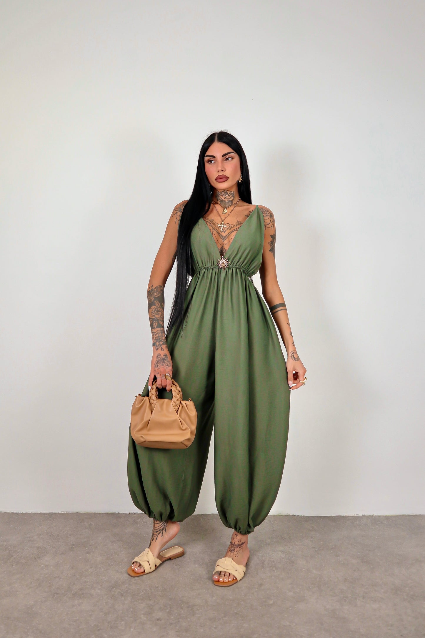 Tuta intera Sole - Verde militare
