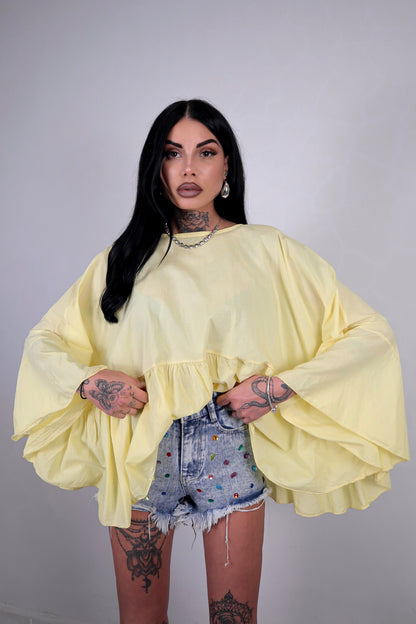 Blusa cotone Zahira - Giallo