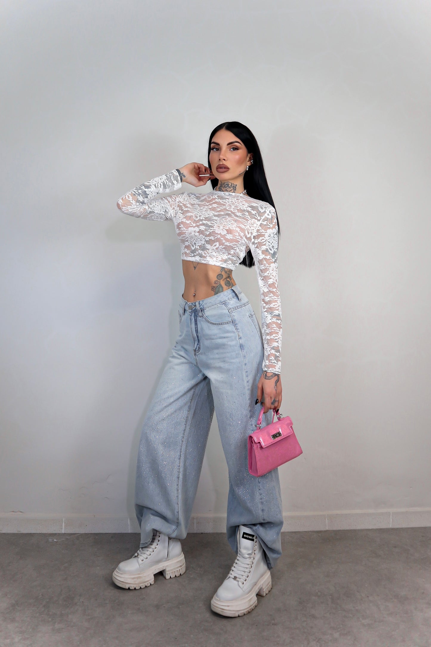Jeans wide leg Brillo - Denim