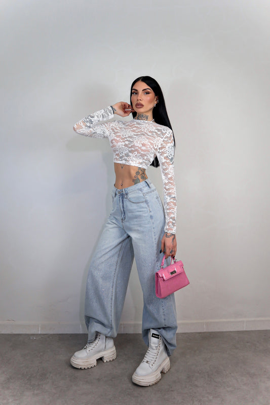 Jeans wide leg Brillo - Denim