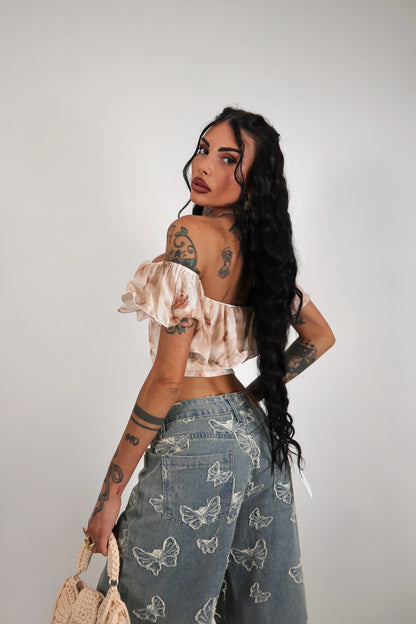 Top corsetto Boreale - Champagne