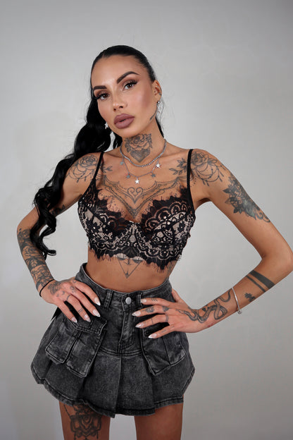 Bralette Fleur - Nero