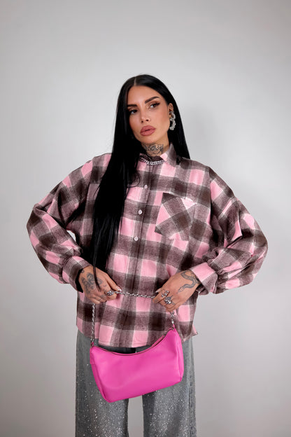 Camicia Tartan Valery - Rosa