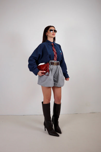 Camicia Scamosciata College - Blue