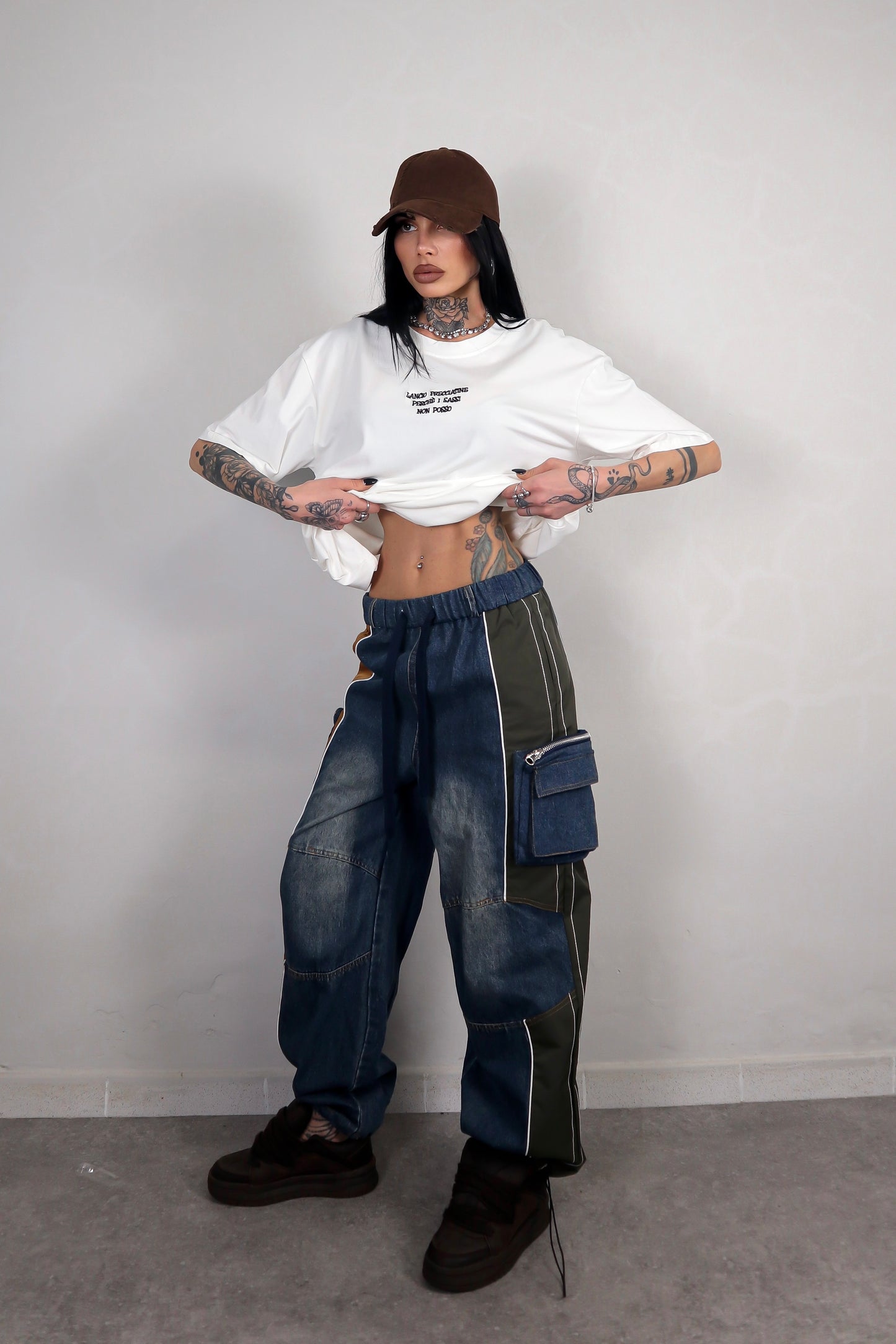 Pantalone Cargo Bicolor