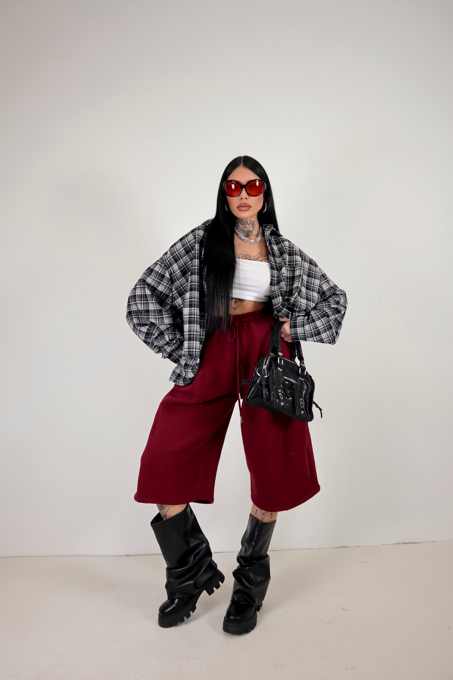 Bermuda Tuta Baggy - Bordeaux