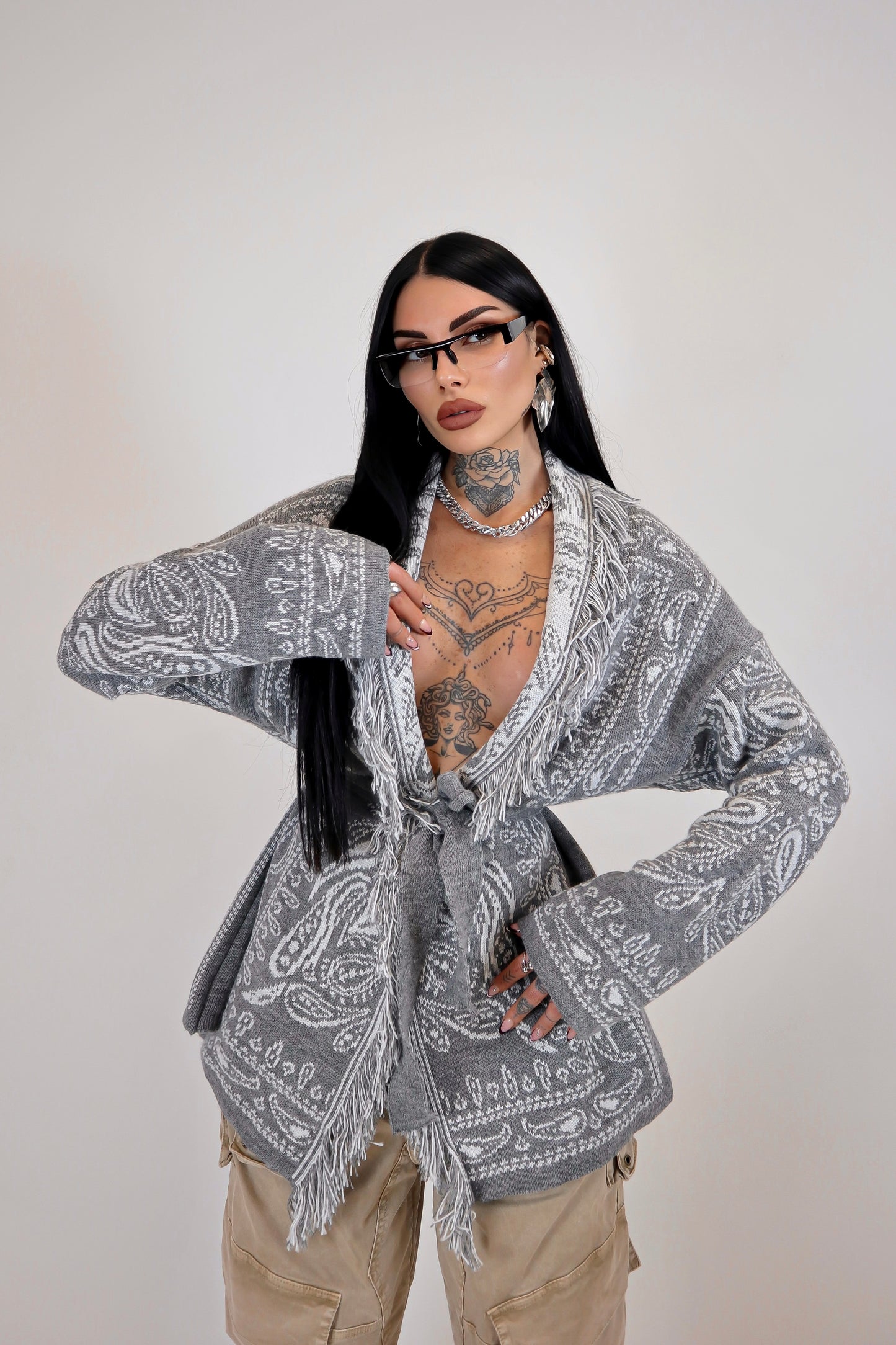 Cardigan Perù - Grigio
