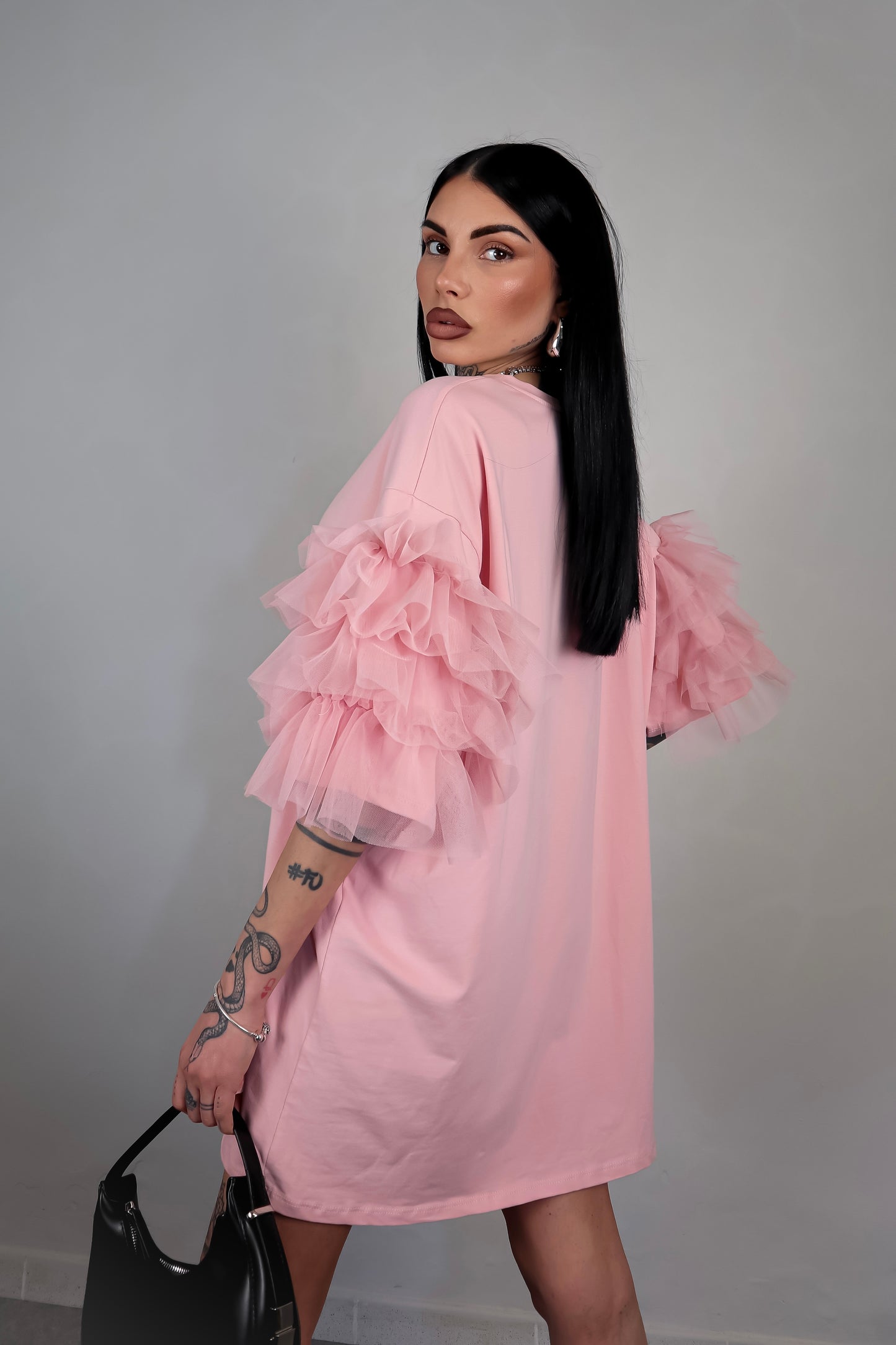 T-Shirt Oversize Fluffy - Rosa