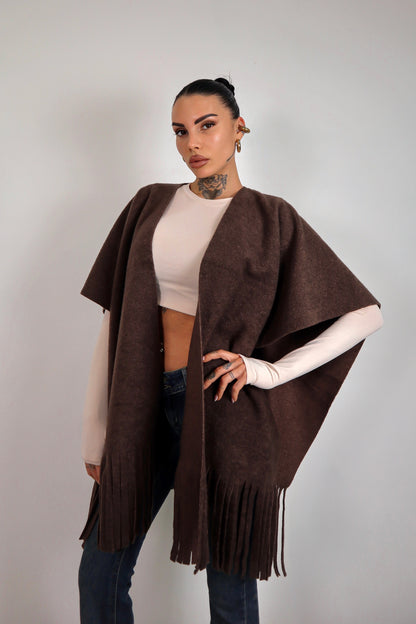 Poncho Indian - Marrone