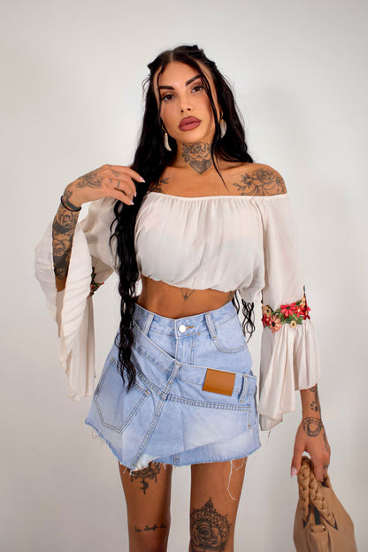 Gonna denim Patchwork