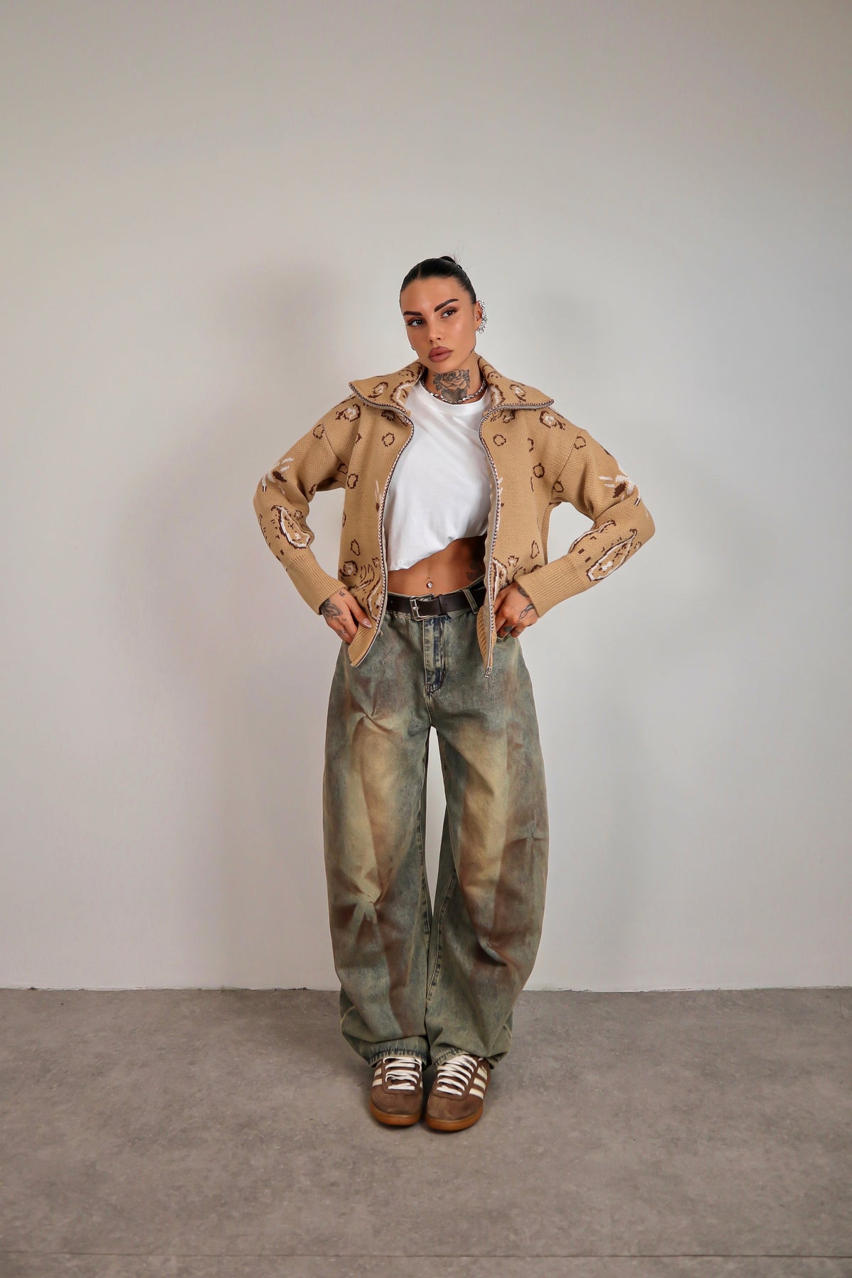 Cardigan Bandana - Beige