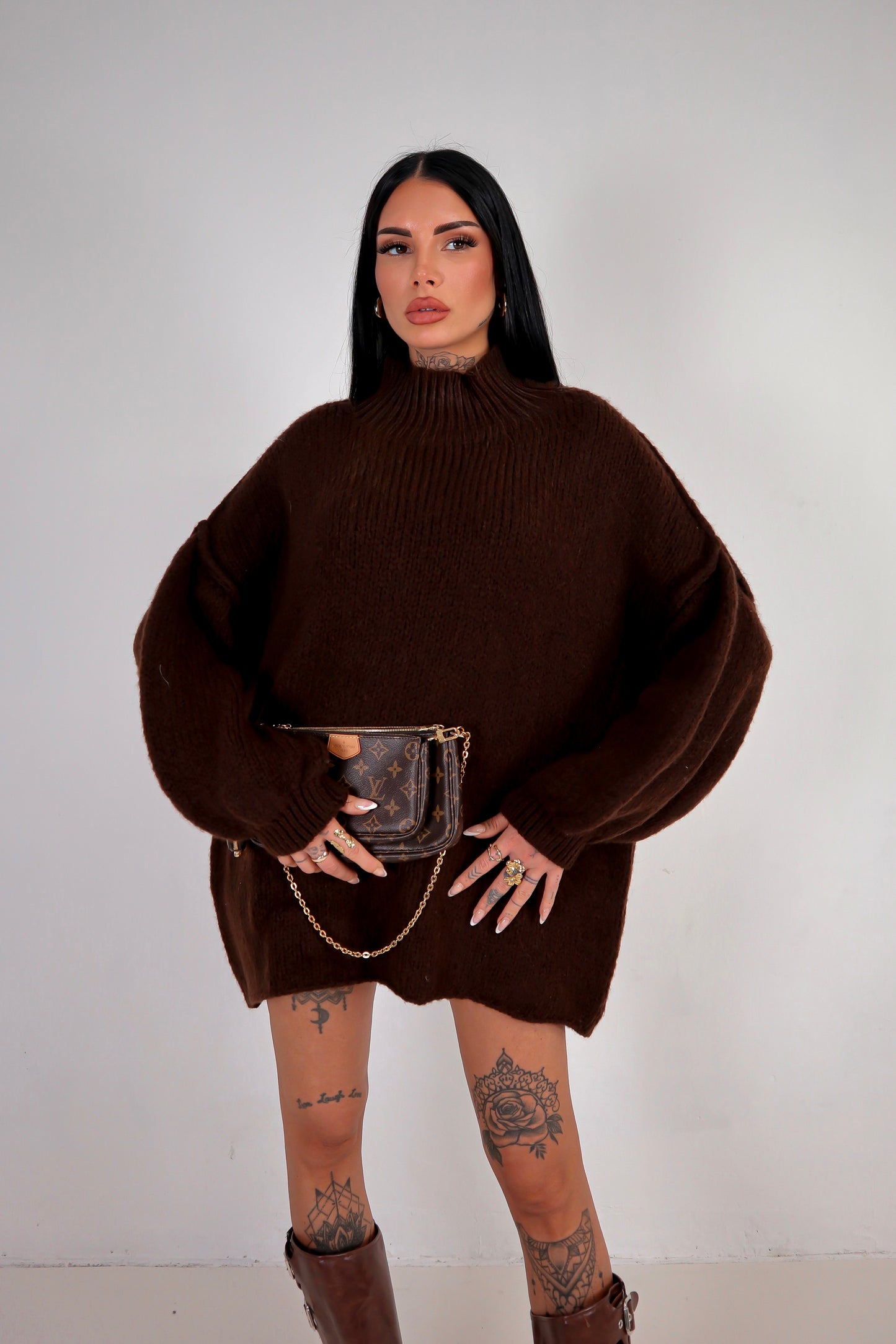 Maglione Maxi Ruby - Marrone