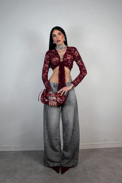 Top Coprispalle Pizzo - Bordeaux
