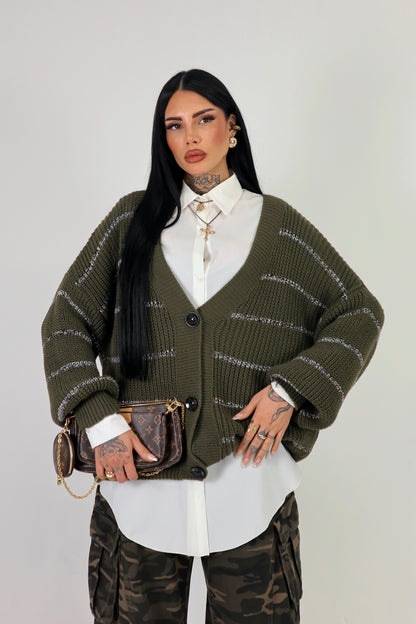 Cardigan over Brenda - Verde Militare