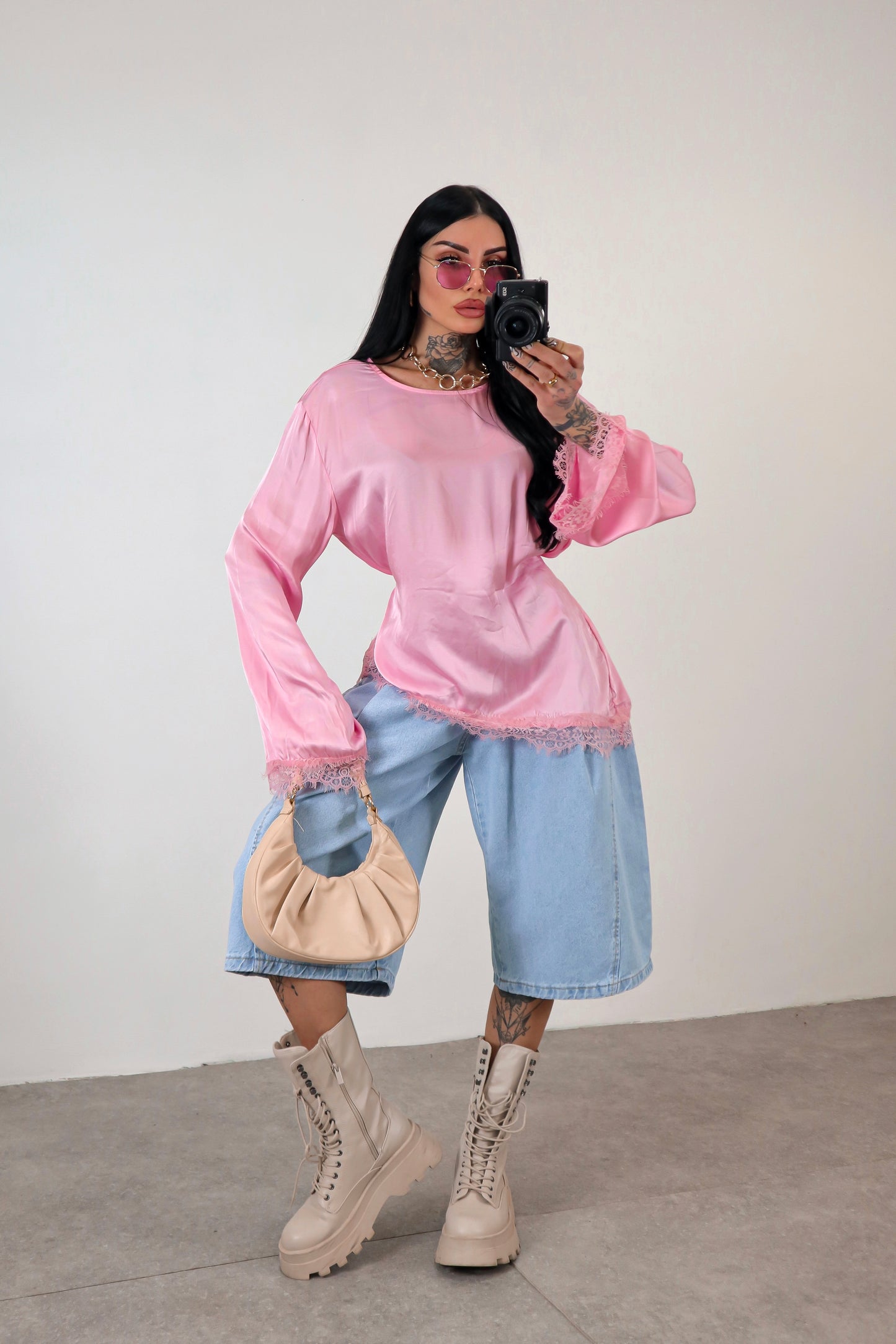 Maglia long sleeve Elegant - Rosa