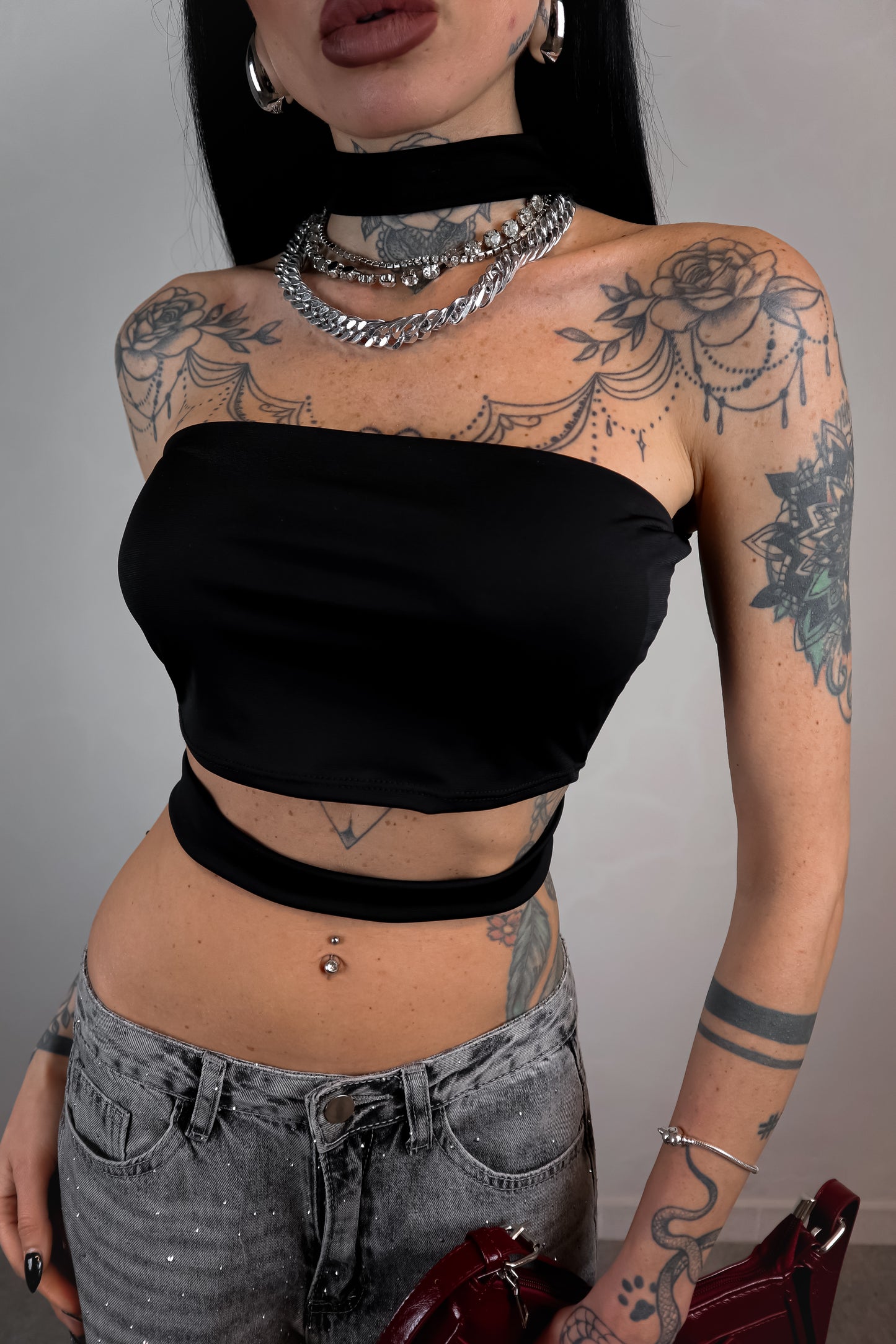 Crop Top Aisha - Nero